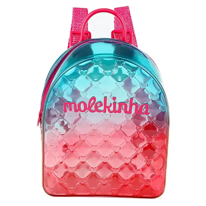 Mochila Infantil Feminina Molekinha - Rosa/Cristal