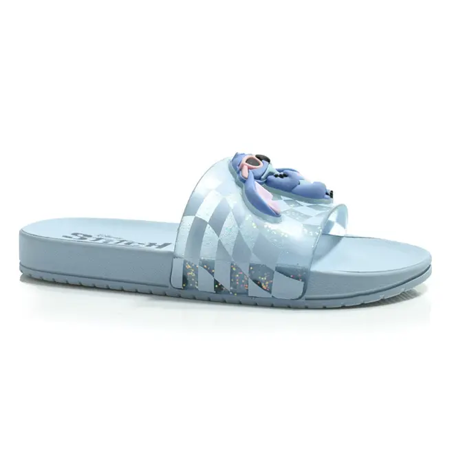 Chinelo Slide Infantil Grendene Stitch Azul 23285