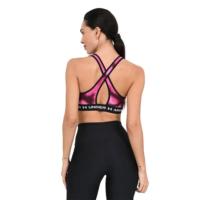 Top de Treino Feminino Under Armour Crossback Mid Print