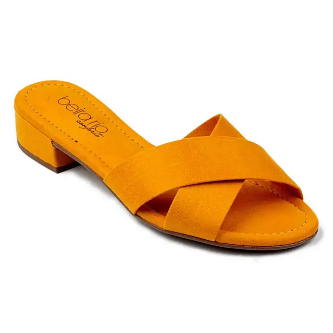 Tamanco Beira Rio Tiras Cruzadas Laranja Feminino