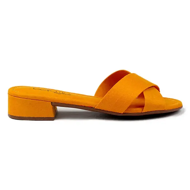 Tamanco Beira Rio Tiras Cruzadas Laranja Feminino