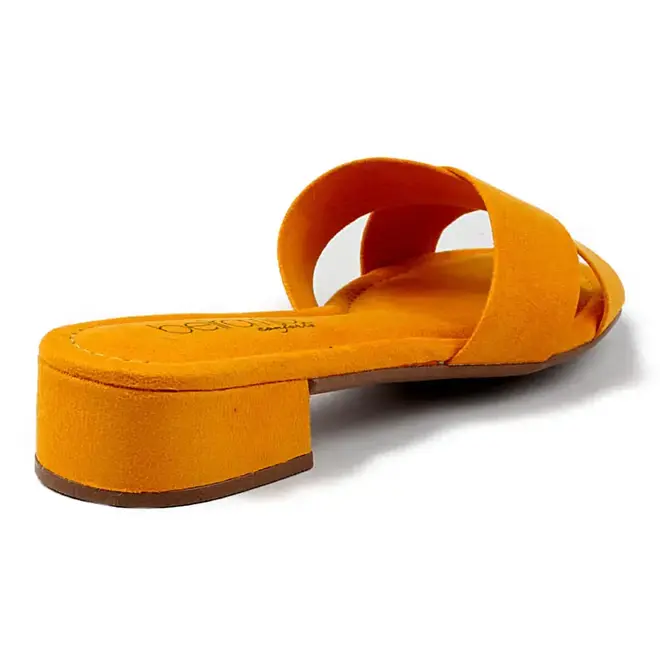 Tamanco Beira Rio Tiras Cruzadas Laranja Feminino