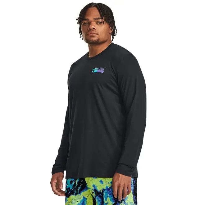 Camiseta Manga Longa de Treino Masculina Under Armour Project Rock Brahma