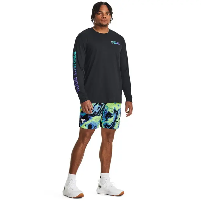 Camiseta Manga Longa de Treino Masculina Under Armour Project Rock Brahma
