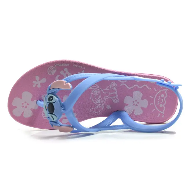 Sandália Rasteira Infantil Grendene Stitch Fantasy com Mascara Rosa 23405