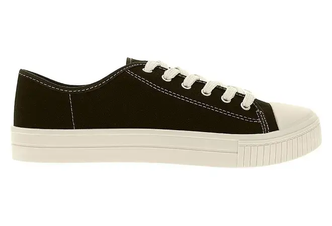Tênis Casual Moleca Clássico Preto e Branco Feminino