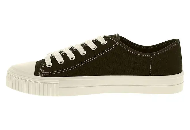 Tênis Casual Moleca Clássico Preto e Branco Feminino
