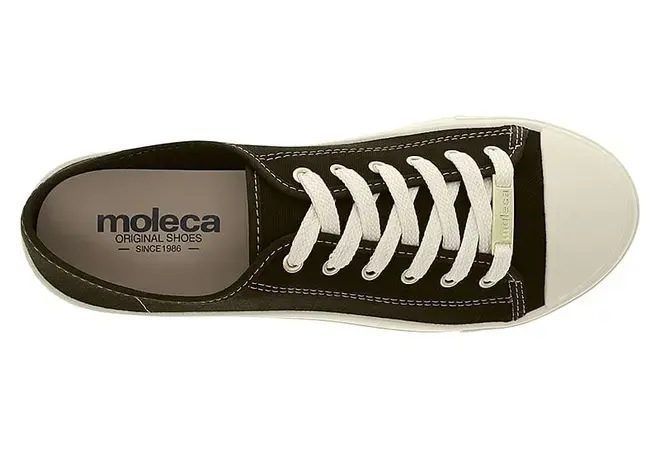 Tênis Casual Moleca Clássico Preto e Branco Feminino