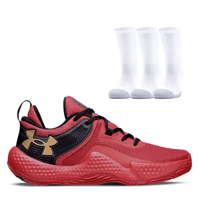 Kit Tênis Basquete Masculino Daggere e Pacote Meias -Under Armour