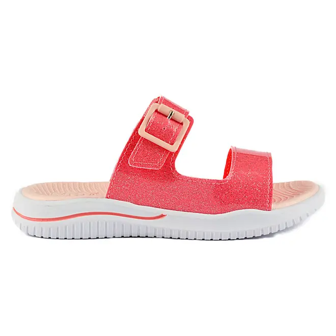 Tamanco Flatform Infantil Kidy Rosa e Branco