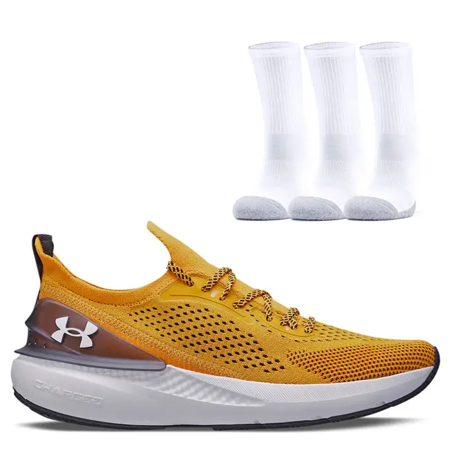 Kit Tênis Corrida Masculino Feminino Quicker e Pct Meias cano alto Under Armour