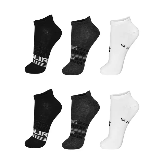 Meia Under Armour Essentials Invisivel - Pacote com 6 pares