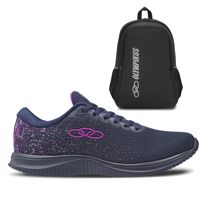 Kit 1 Tênis Feminino Vênus 2 e 1 Mochila Essential Olympikus