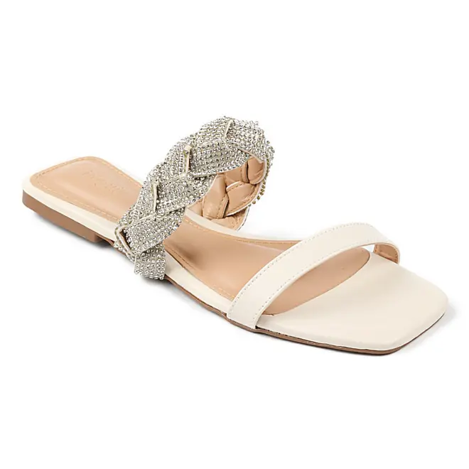 Tamanco Itapuã  Flat Off White Feminino