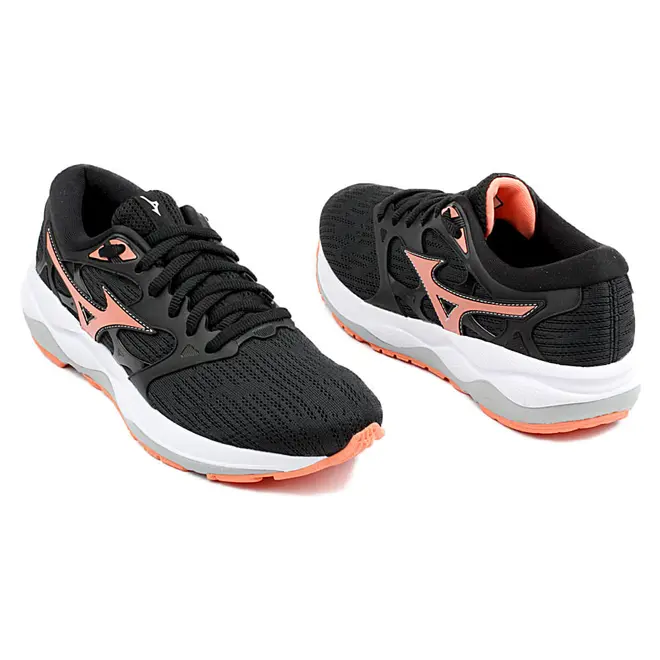Tênis  Mizuno Falcon 3 Preto e Coral Feminino