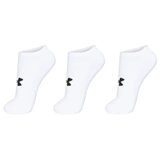 Meia Unissex Under Armour Cotton Invisivel - Pacote com 3 pares