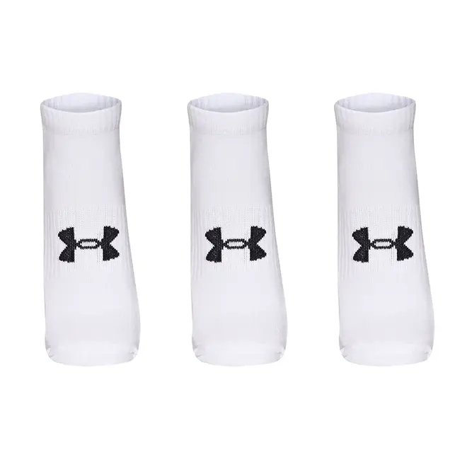 Meia Unissex Under Armour Core Cotton Cano curto - Pacote com 3 pares