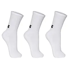 Meia de Treino Unissex Under Armour Core Cotton Cano Alto - Pacote com 3 Pares