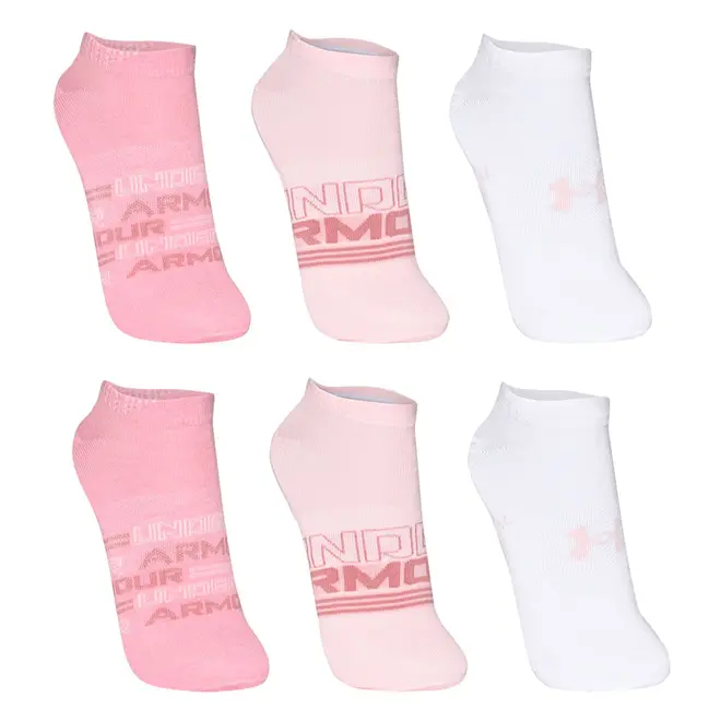 Meia Unissex Under Armour Essentials Invisivel - Pacote com 6 pares