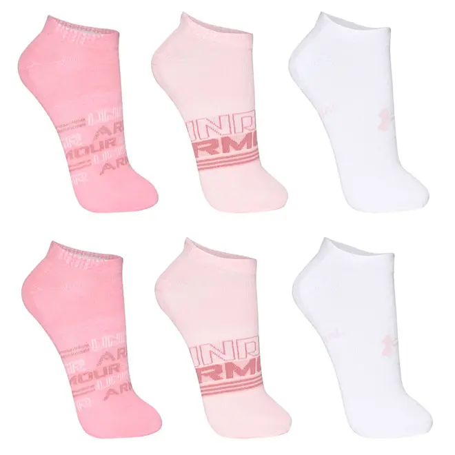 Meia Unissex Under Armour Essentials Invisivel - Pacote com 6 pares