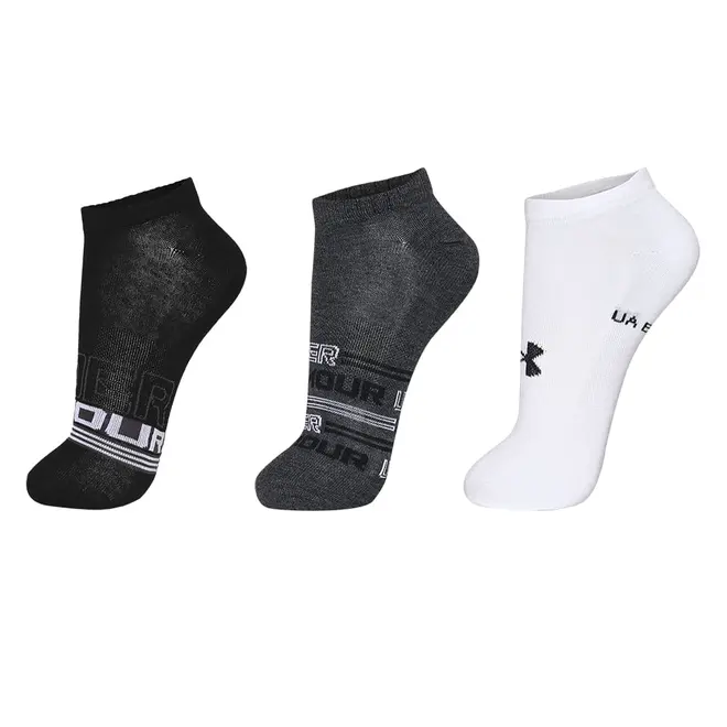 Meia Under Armour Essential Invisivel - Pacote com 3 pares