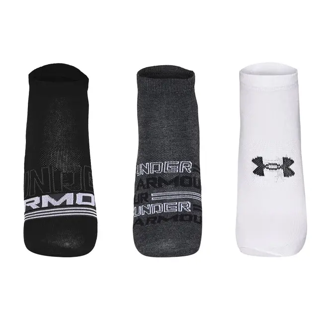 Meia Under Armour Essential Invisivel - Pacote com 3 pares
