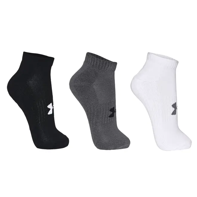 Meia Unissex Under Armour Core Cotton Cano curto - Pacote com 3 pares