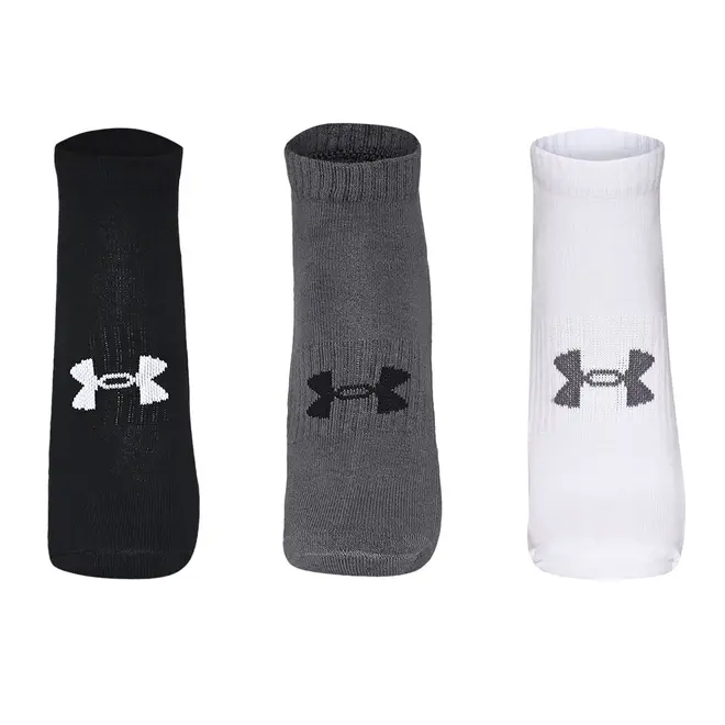 Meia Unissex Under Armour Core Cotton Cano curto - Pacote com 3 pares