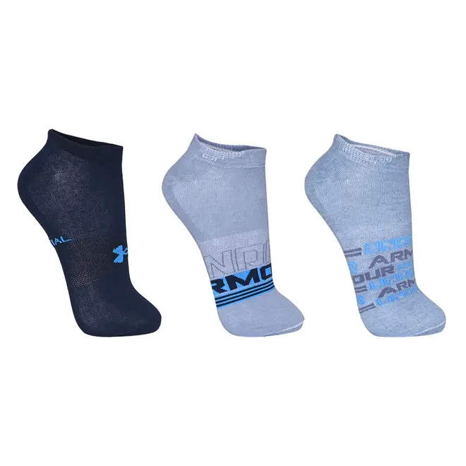 Meia Under Armour Essential Invisivel - Pacote com 3 pares