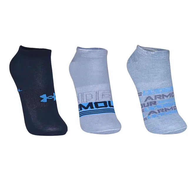 Meia Under Armour Essential Invisivel - Pacote com 3 pares