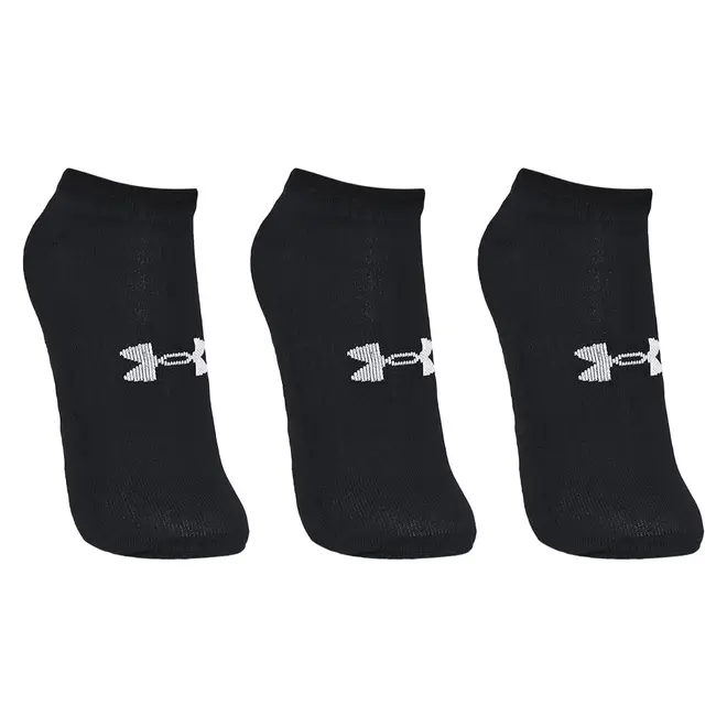 Meia Under Armour Cotton Invisivel - Pacote com 3 pares