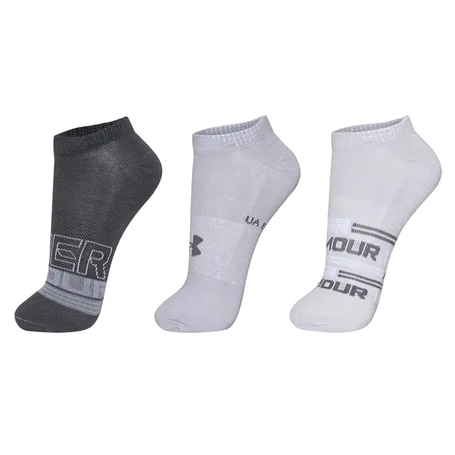Meia Under Armour Essential Invisivel - Pacote com 3 pares