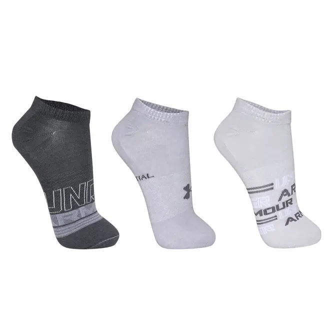 Meia Under Armour Essential Invisivel - Pacote com 3 pares