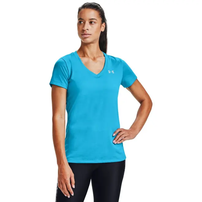 Camiseta de Treino Feminina Tech Short Sleeve V Neck Under Armour