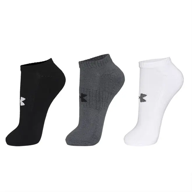 Meia Under Armour Cotton Invisivel - Pacote com 3 pares
