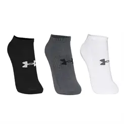 Meia Under Armour Cotton Invisivel - Pacote com 3 pares