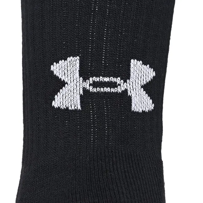 Meia Unissex Under Armour Core Cotton Cano Alto - Pacote com 3 pares