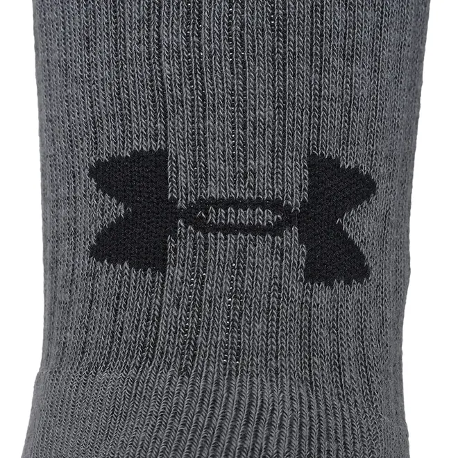 Meia Unissex Under Armour Core Cotton Cano Alto - Pacote com 3 pares
