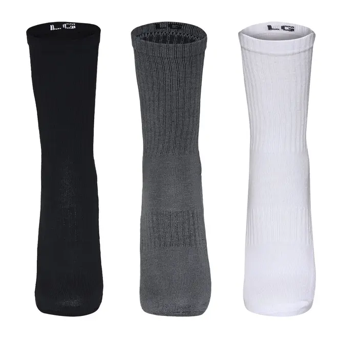 Meia Unissex Under Armour Core Cotton Cano Alto - Pacote com 3 pares