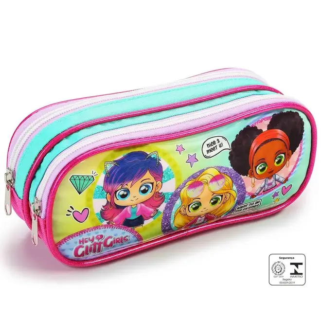 Estojo Seanite Glit Girls infantil