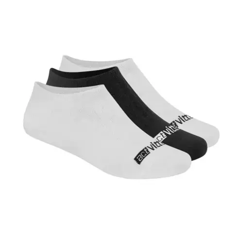 Meia Casual Actvitta 3 Pares Cano Curto Preto e Branco Feminino