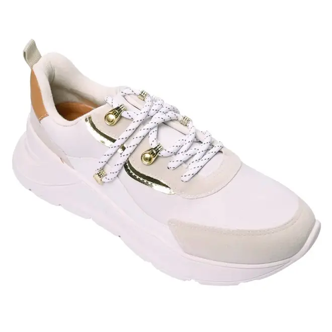 Tênis Casual Vintage Vizzano - Branco/Areia Feminino