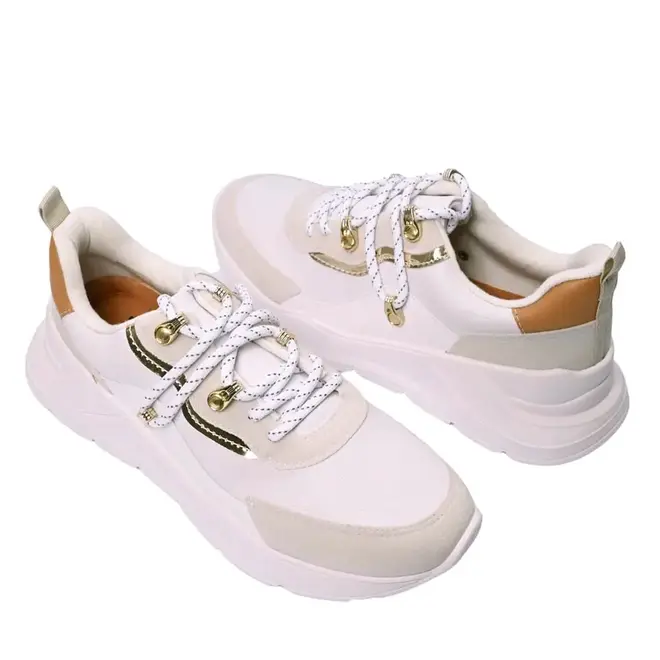 Tênis Casual Vintage Vizzano - Branco/Areia Feminino