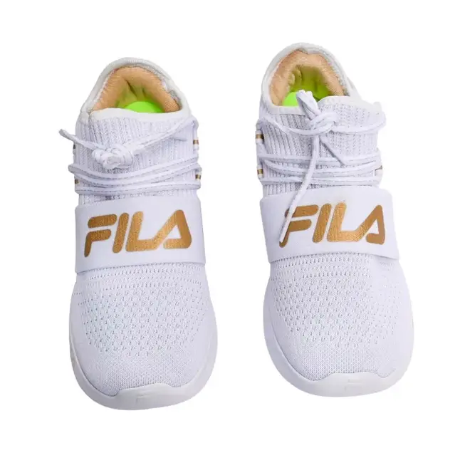 Tênis Esportivo Feminino Fila Trend 2.0 - Branco/Ouro