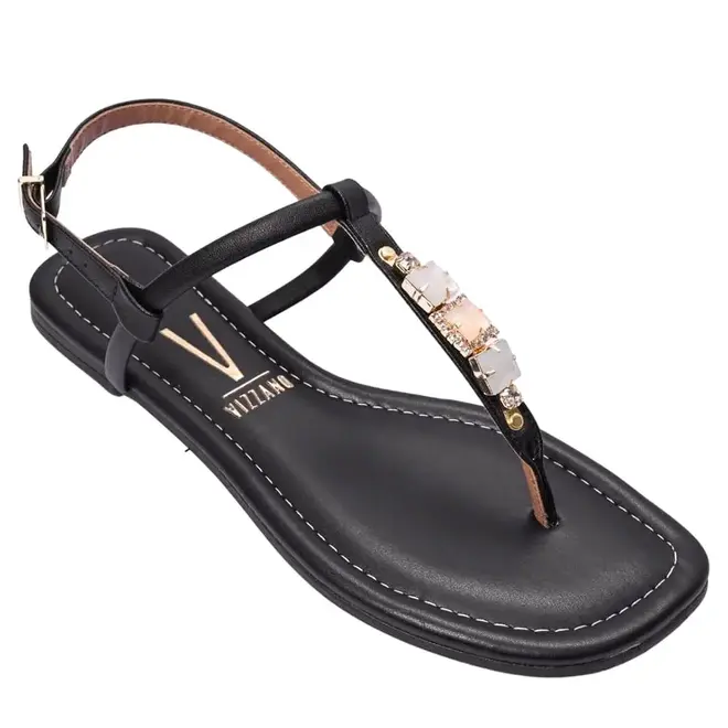 Sandália Vizzano Flat Preto Feminino