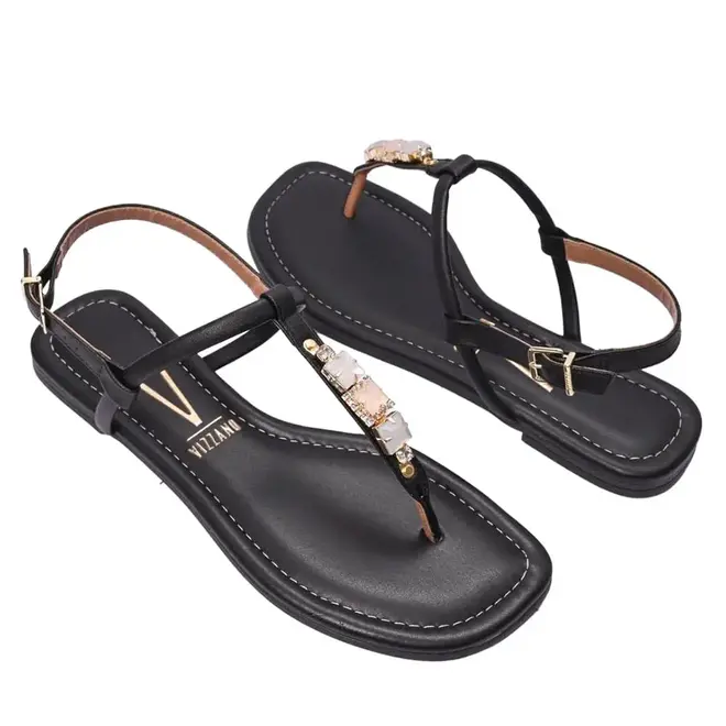 Sandália Vizzano Flat Preto Feminino