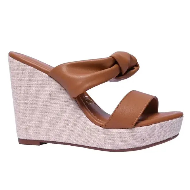 Tamanco Vizzano Plataforma Laço Marrom Feminino