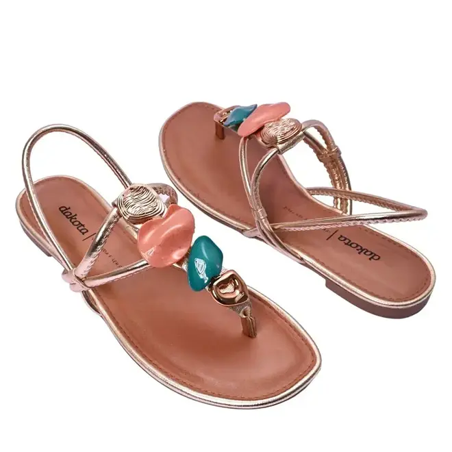 Sandália Dakota Flat Feminino Champagne
