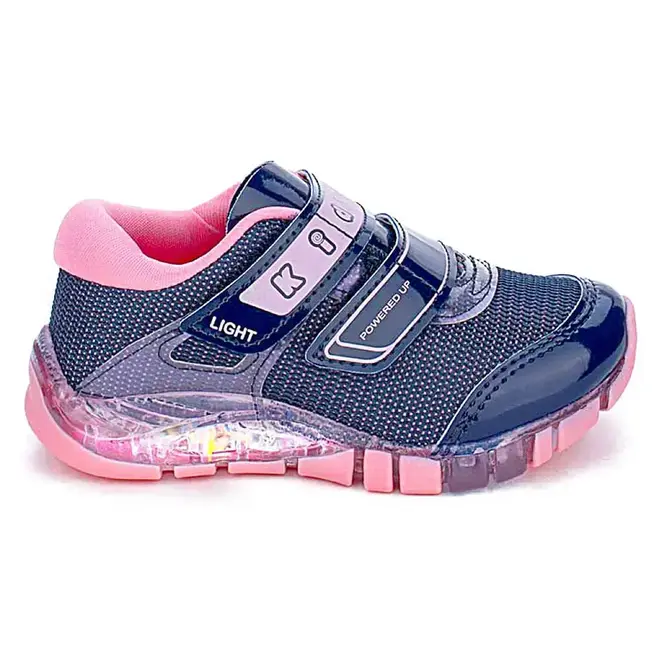 Tênis Casual Infantil Kidy Feminino Marinho/Rosa