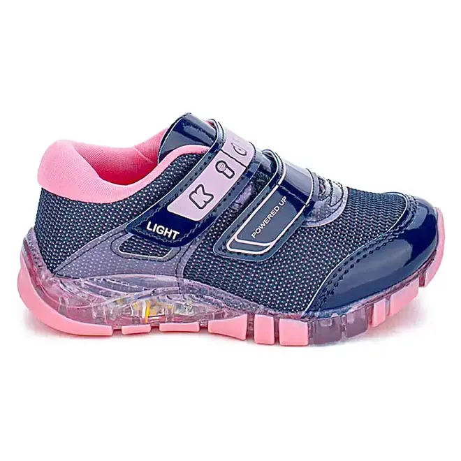 Tênis Casual Infantil Kidy Feminino Marinho/Rosa